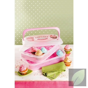 Porta cupcakes grande 14l - ideal para tus postres