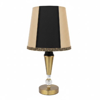 Lámpara de mesa dorada con cristal 2 20 20c 20cm