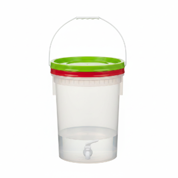 Balde plástico con dispensador 20l