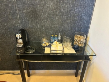 Mesa repisa tope cristal