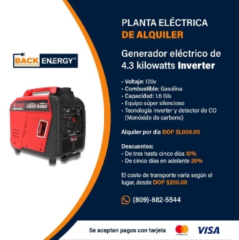 Alquiler de plantas eléctricas