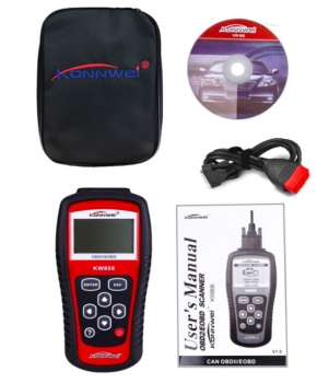 Escáner automotriz kw808 con pantalla para diagnóstico obdii