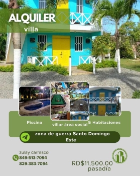 hermosa villa en guerra santo domingo este próxima a zona franca gild