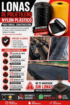 Lonas de polietileno nylon plástico para obras construcción para cubri