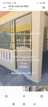 Casa en venta en res metropolis del norte 3-hab 2-b marqu techada vill