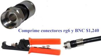 Herramienta para poner conectores rg6 y bnc