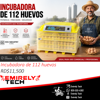 Incubadoras de 112 huevos automatico digital pollo pato aves de corral
