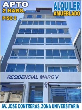 Alquilo apto amueblado en exclusiva torre de la zona universitaria 2 h