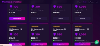 Deseas vender diamantes freefire y cuentas streaming usa mi web y reci