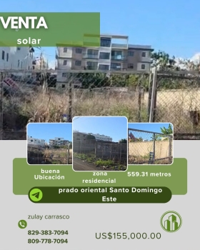 Solar en venta – prado oriental santo domingo este
