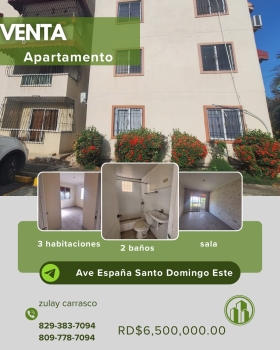 Apartamento en venta santo domingo este avenida españa