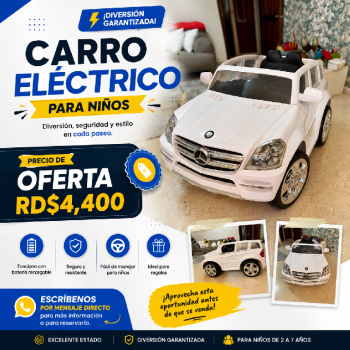 Carro eléctrico para niños en excelente estado.