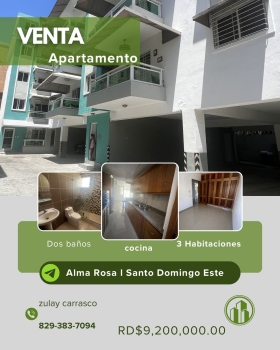 Apartamento en venta – alma rosa i santo domingo este