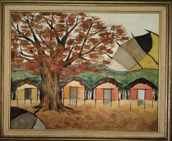 Pintura al oleo paisaje surrealista