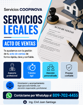 Gestión y redacción de acto de venta  servicios legales
