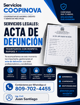 Gestión de acta de defunción  trámite responsable y confidencial