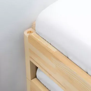 Cama apilable twin c/ 1 colchón pino macizo