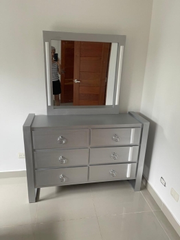 Juego de habitacion queen moderno color gris
