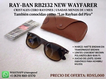 Gafas de sol ray-ban new wayfarer polarizadas la rayban del piro