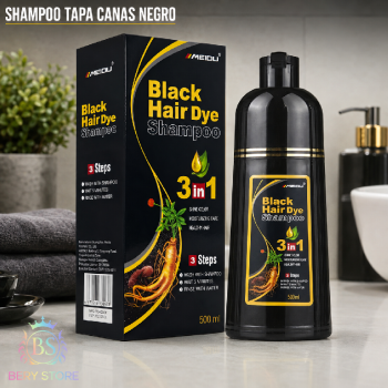 Shampoo cubre canas 3 en 1 negro  shampoo tinte cubre canas 3 en 1 de