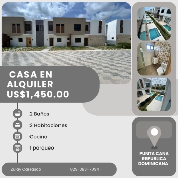 Alquiler en vista cana – dumas lux townhouse