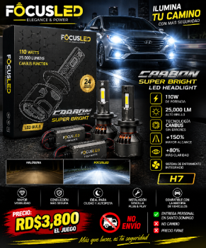 ???????? luces led focusled carbon super bright h7 – 110w ????????