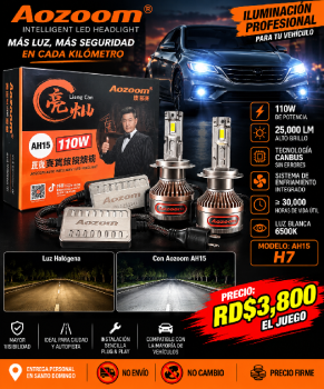 Aozoom ah15 h7 led – alta potencia