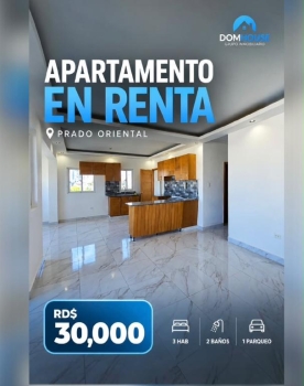 Rento apartamento 3 hab. santo domingo este prado oriental