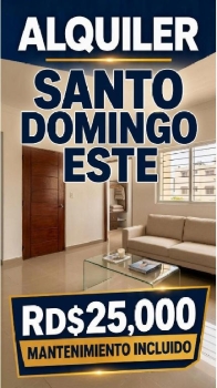 Hermoso apartamento 3h en alquiler santo domingo este