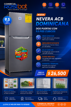 Nevera acr dominicana 9.5 pies cubicos