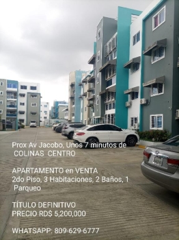Apto en venta próx av jacobo 2do piso 3-hab 2-b 1-parq ttulo próx coli