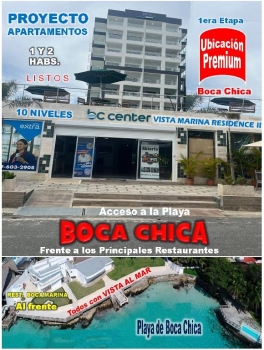 Proyecto exclusivo de aptos en boca chica todos con vista al mar a 50