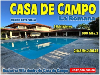 En casa de campo vendo super villa tipo catedral 6  habs. 880 mts.2