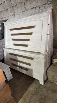 Juego de habitacion blanco con dorado queen de 60