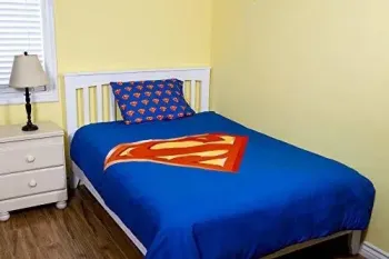 Juego de edredón friza y funda de almohada superman tamaño individual