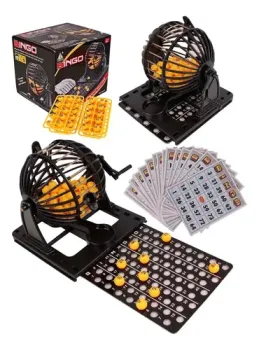 Juego mesa bingo baloto maquina balotera bandeja familia