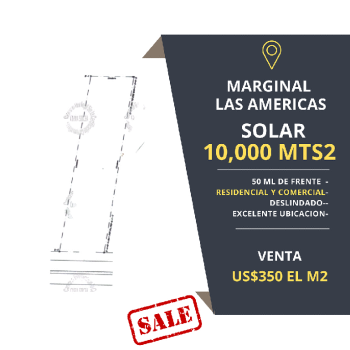 Solar / terreno en venta — av. marginal las américas santo domingo est
