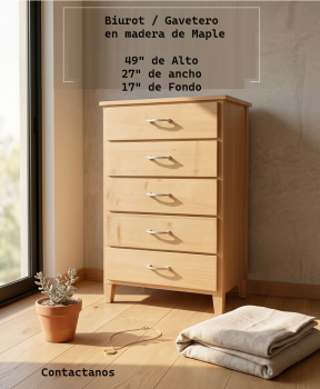 Chifonier / bureau fabricado en madera de maple