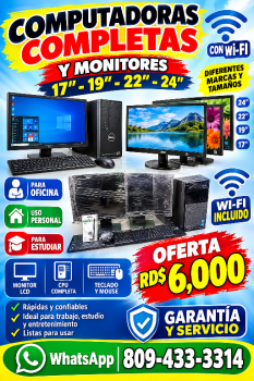 Computadoras completas para ofina o uso personal