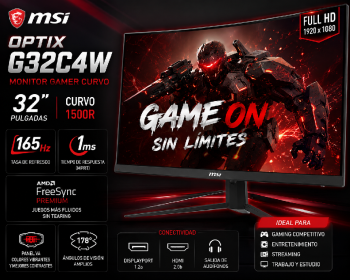 Monitor gaming msi optix g32c4w nuevo