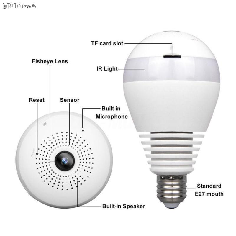 Camara Wifi Bombillo Panoramica 360 Hd 1080p Micrófono Cámara Foto 6565385-6.jpg