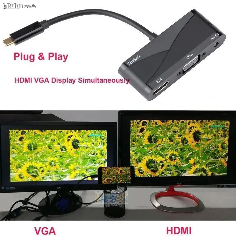 Usb Tipo C A Hdmi 4k Vga / Usb 3.1 Adaptador Foto 6565810-7.jpg