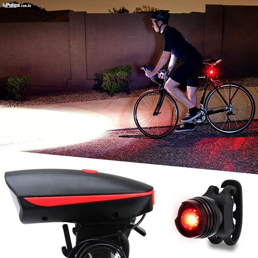 Luz / Foco Led Para Bicicleta Delantera Y Trasera / Timbre Foto 6567163-2.jpg