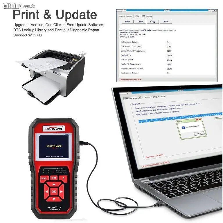 Escaner Avanzado Obdii / Eobd / Obd2 Para Vehículos Kw850 Foto 6567256-4.jpg