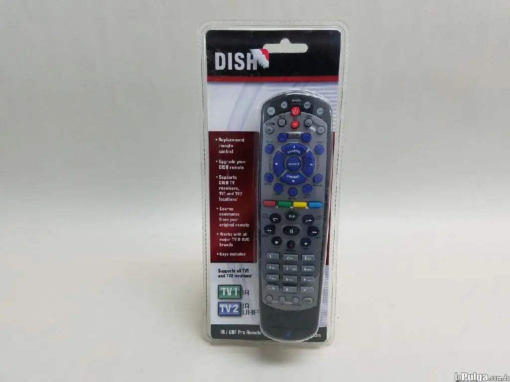 control  remoto dish no. 2   tv1 y  tv2   ir   uhf Foto 6614520-1.jpg