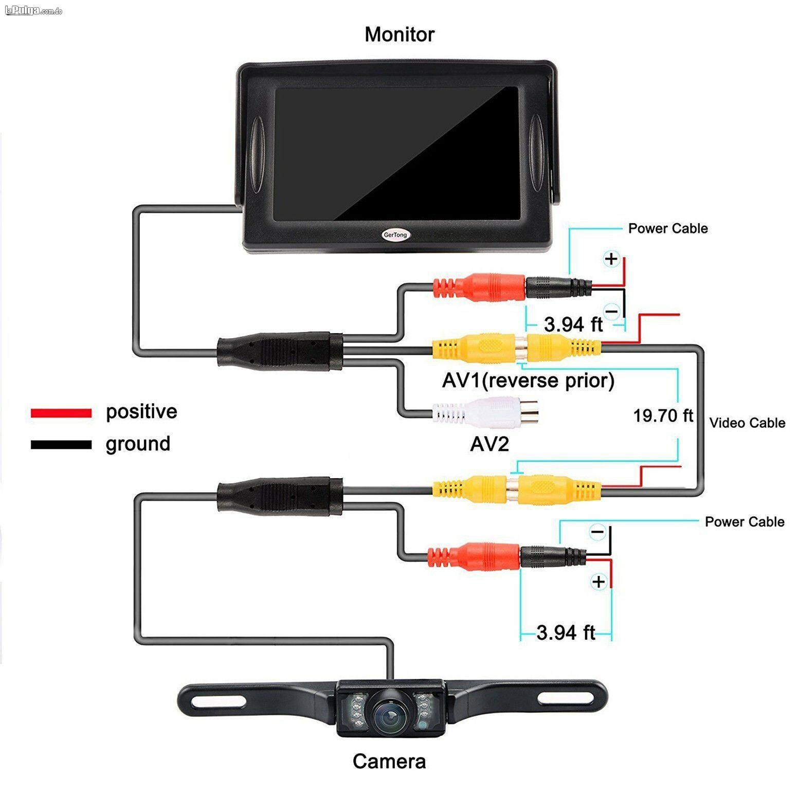 cámara reversa para vehículos / monitor / visión nocturna - lapulga.com.do | La