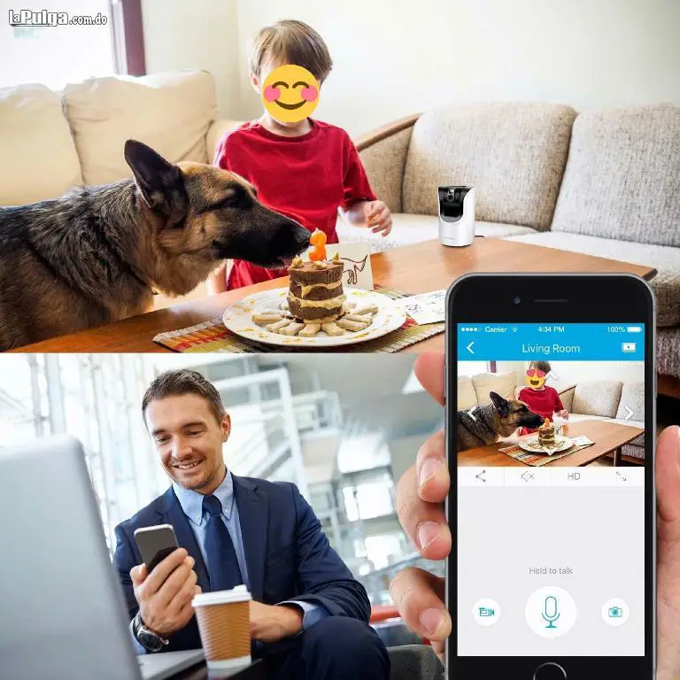Cámara Wifi 360 Grados Con Control Remoto Micrófono y Altavoz Foto 6643604-5.jpg