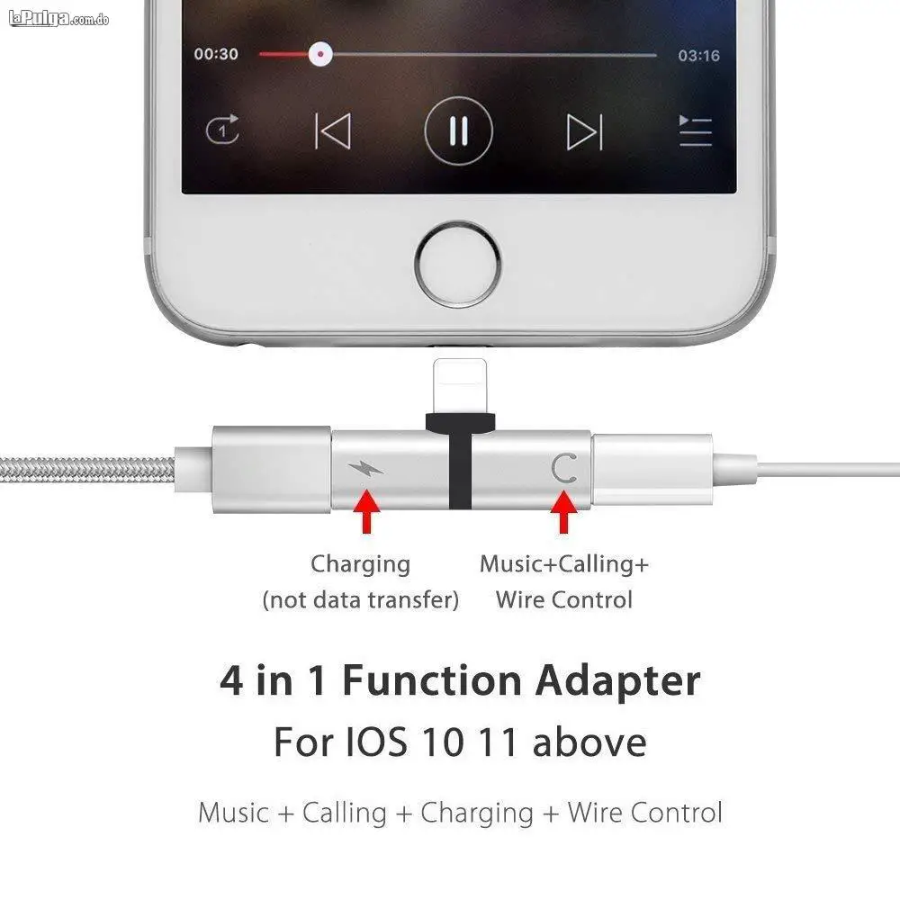 Adaptador Para Audifonos Y Carga Simultanea iPhone 8 9 Y X Foto 6668215-3.jpg