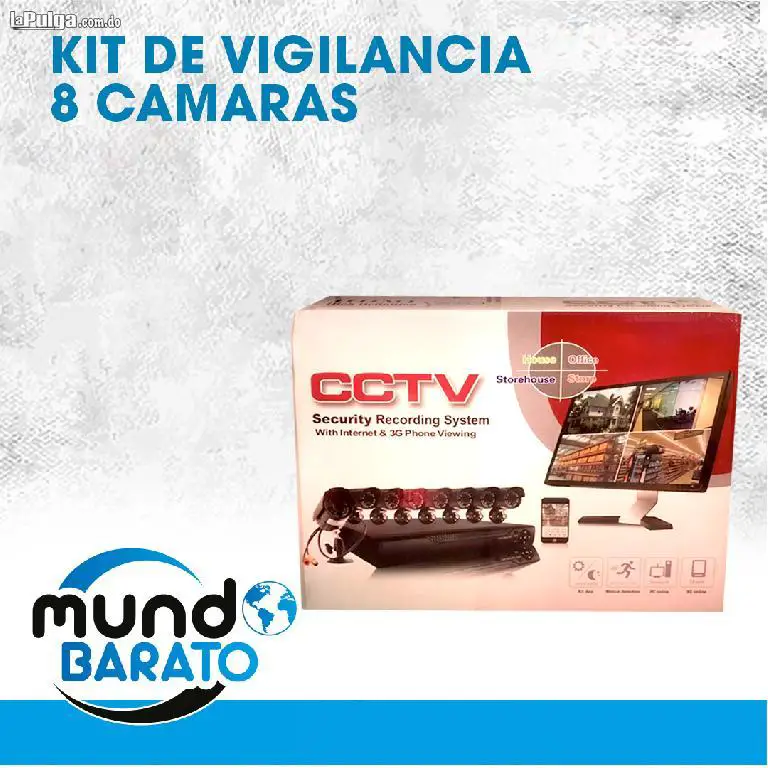 Kit 8 Camaras de Seguridad Dvr 8ch Hdmi Exterior Interior CCTV Foto 6792658-4.jpg