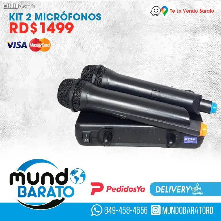 Kit 2 Micrófonos Inalambricos KARAOKE profesional Foto 6793131-4.jpg